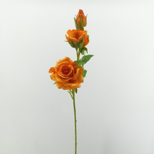 Rosa aperta ramo x3 cm. 68 orange