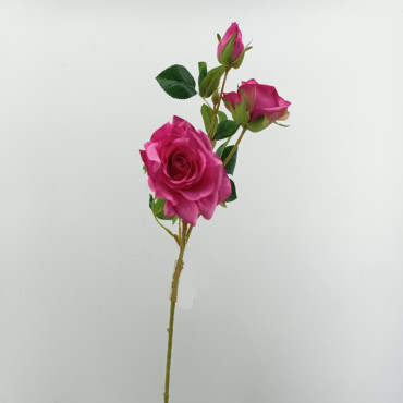 Rosa aperta ramo x3 cm. 68 DK pink