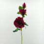 Rosa aperta ramo x3 cm. 68 burgundy