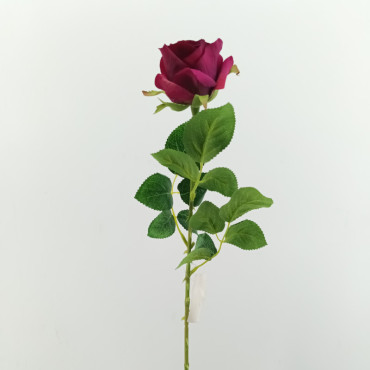 Rosa singola cm. 64 burgundy