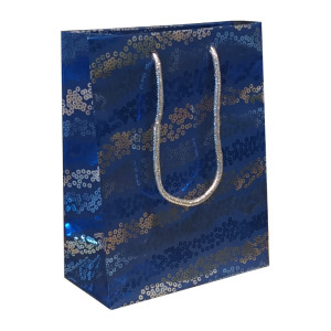 Shopper musa luxury 20x25+10 blu (pz.5)