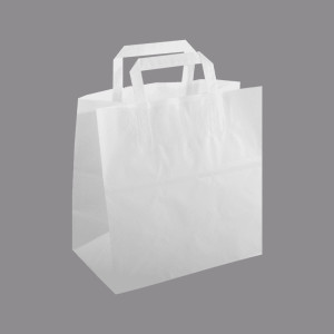 Shopper carta piat.27x29 bianco (pz.25)