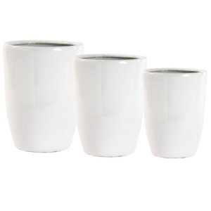 Cachepot svasato d.40 bianco (set 3)