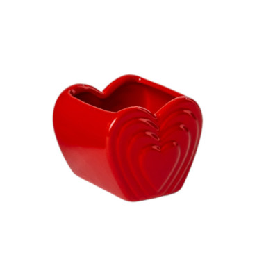 Vaso cuore 10×10 rosso