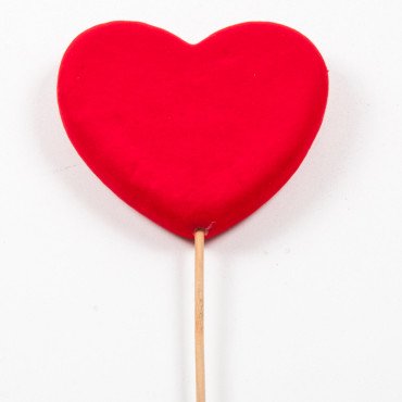 Cuore pick cm.12 rosso