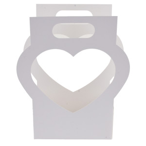 Borsina cuore 22x37 bianco