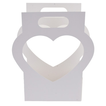 Borsina cuore 22×37 bianco PZ.10