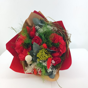 Bouquet GARDEN 2 ROSE cm 39 rosso