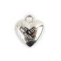 Cuore acrilico cm.02 argento (pz.150)