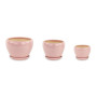 Cachepot stoneware d.26 rosa (set 3)