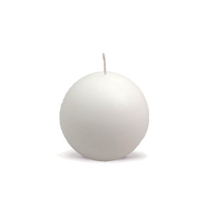 Candela sfera 080 bianco (pz 6)